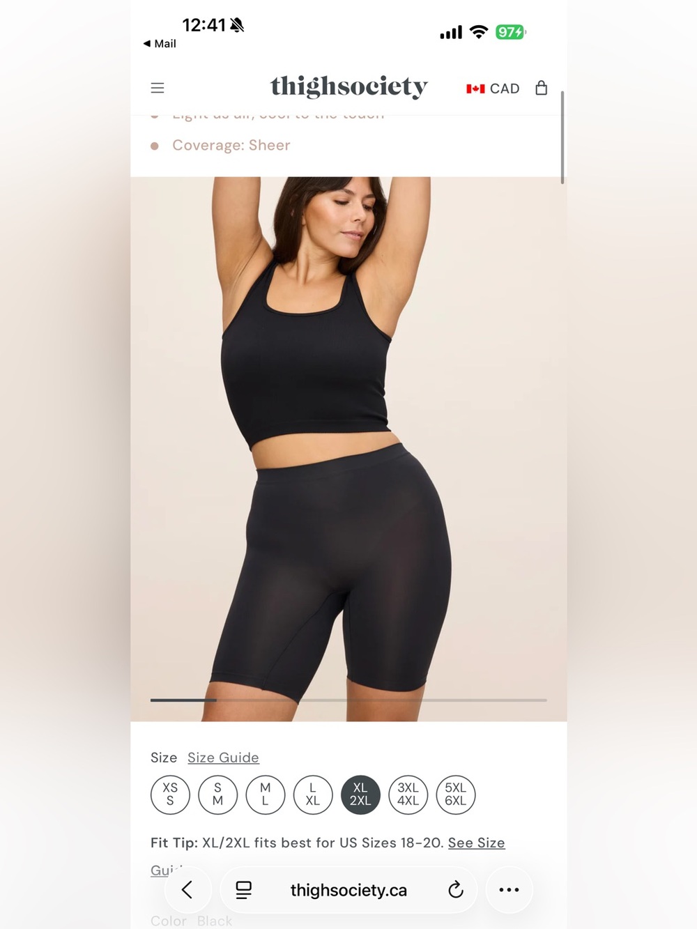 Thigh Society Women’s Black Seamless Bike Short - High Waist